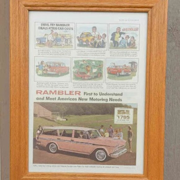 Vintage 1960 Pink Rambler Ad Framed Barbiecore - Picture 1 of 12